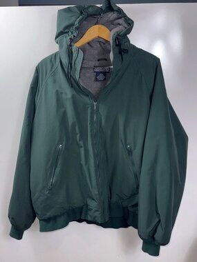 Lands' End Men's Squall Jacket Fleece Lined Polartec, Green Size XL (46-48)
